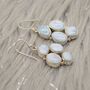 Larimar Drop Earrings: Sterling Silver Blue Gemstone, thumbnail 5 of 12
