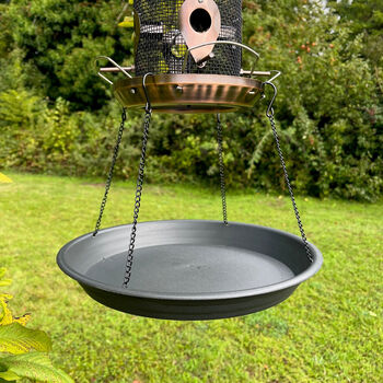 Copper Style Seed Bird Feeder With Seed Catcher Tray, 3 of 8