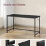 Computer Desk Industrial Style Metal Frame Home Office, thumbnail 7 of 12