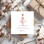 Ballerina Birthday Card Various Skin And Hair Tones, thumbnail 3 of 5