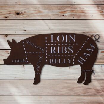 Home Kitchen Or Garden Sign Pig Decoration Ornament, 2 of 8