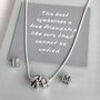 Sterling Silver Personalished Friendship Knot Necklace, thumbnail 2 of 4