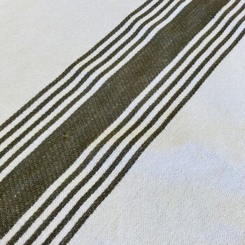 White And Grey Cotton Table Runner, 4 of 4