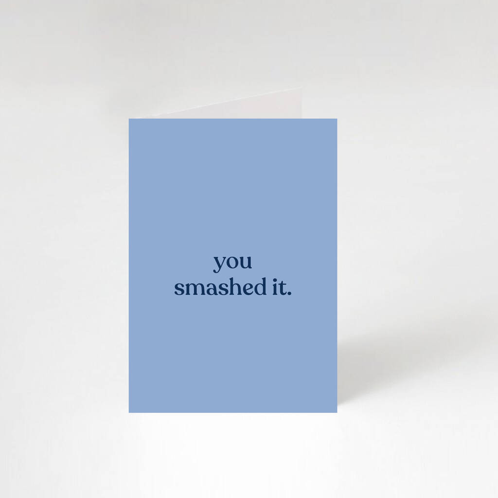 'You Smashed It' Greetings Card By Amy Wicks Design ...