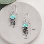 Turquoise Resin Sterling Silver Jellyfish Hook Earrings, thumbnail 5 of 7