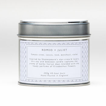 Romeo And Juliet Vine And Cassis Soy Literary Candle, 4 of 4