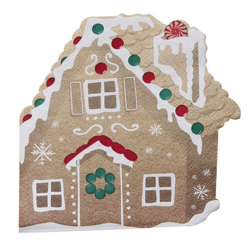 Christmas Gingerbread House Shaped Paper Napkin, 2 of 3
