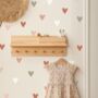Dusky Rose Fabric Heart Wall Stickers, thumbnail 1 of 2
