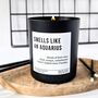 Personalised Aquarius Zodiac Candle With Custom Text, thumbnail 1 of 11