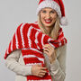 Candy Cane Scarf Knitting Kit, thumbnail 3 of 10