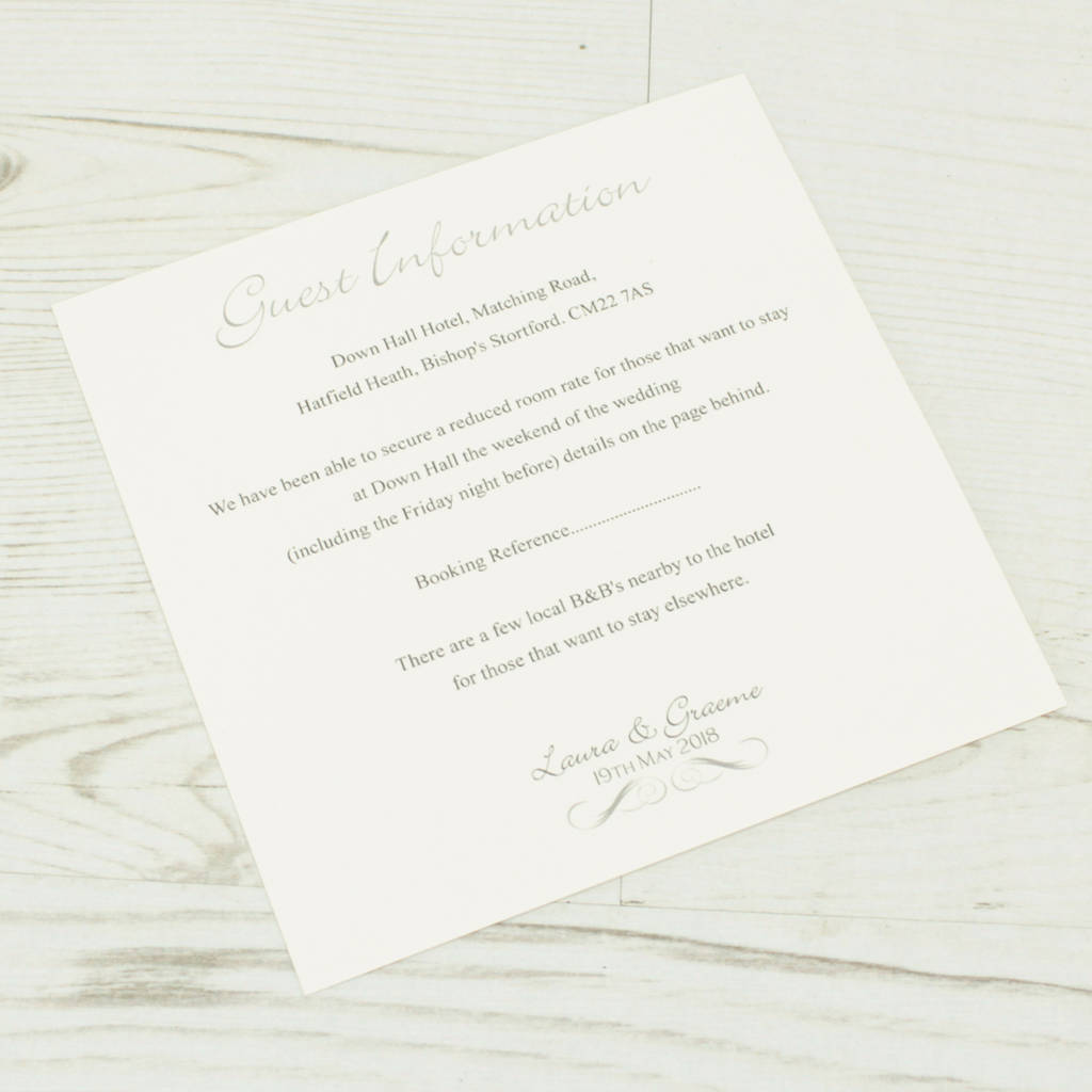 Single Fold Wedding Invitations 9