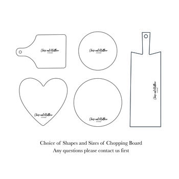 Personalised Couples Heart Chopping Board, 4 of 5