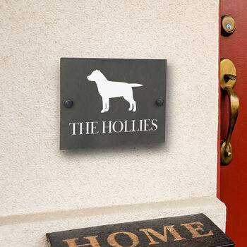 Personalised Dog Breed Slate House Number Sign, 2 of 3