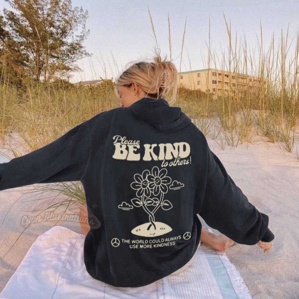 'Please Be Kind To Others' Oversized Womans Hoodie, 1 of 12