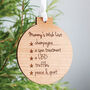 Personalised Christmas List Bauble Decoration, thumbnail 1 of 2