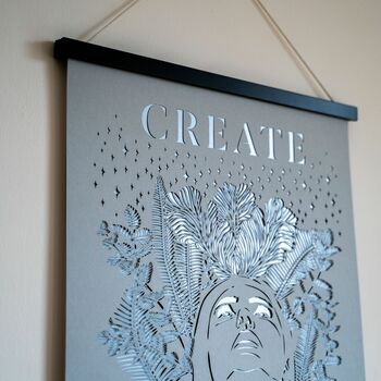 Inspirational 'Create Your Reality' Papercut Wall Art, 6 of 10