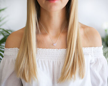 Tiny Rings Necklace In Sterling Silver, 3 of 11