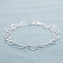 Sterling Silver Mother And Daughter Heart Bracelet, thumbnail 4 of 5