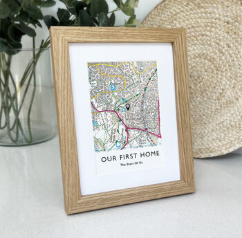 Framed New Homeowner UK Location Map Print, 6 of 9
