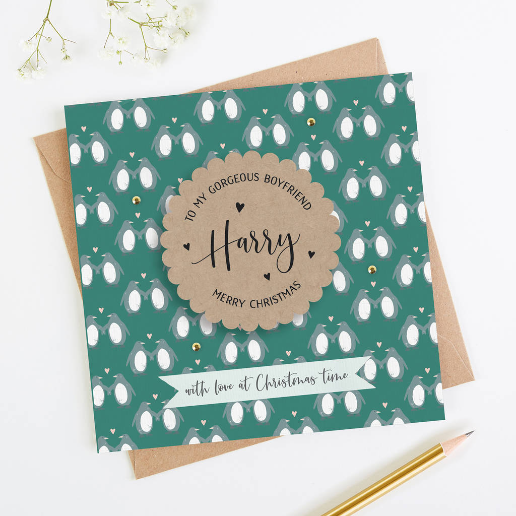 Boyfriend Christmas Card Personalised By norma&amp;dorothy | notonthehighstreet.com