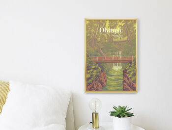 Olympic National Park USA Travel Poster Art Print, 2 of 8