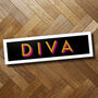 Diva Neon Print Framed | Sign | Gallery Wall | Wall Art, thumbnail 5 of 6