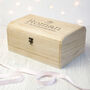 Personalised New Baby Shoes Keepsake Chest, thumbnail 8 of 9