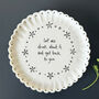 East Of India Porcelain Scallop Coaster Gift With Quote 'Let Me Drink About It', thumbnail 3 of 4