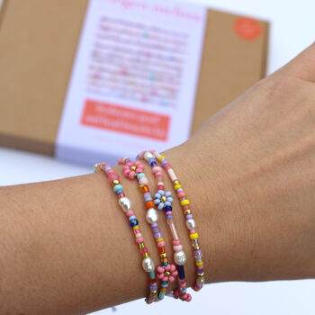 Make Beaded Friendship Bracelets With Freshwater Pearls Kit, 2 of 12