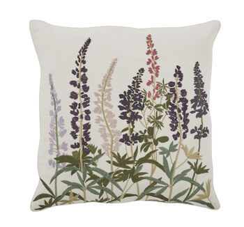 Embroidered Meadow Flower Linen Cushion, 4 of 4