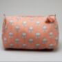 Clay Small Fan Flower Pattern Cotton Makeup Bag, thumbnail 2 of 5