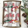 Christmas Robins Linen Napkin Crackers, thumbnail 2 of 10
