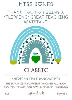 Personalised Flipping Great Teacher Pancake Mix, 4 of 4