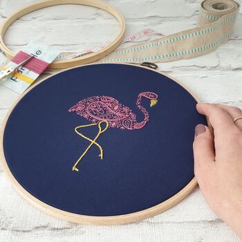 Flamingo Embroidery Kit, 5 of 6