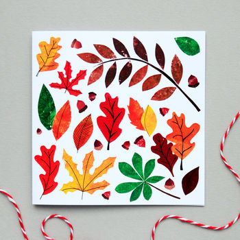 Autumn Leaves Greetings Card, 6 of 8