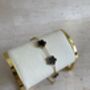 Gold Plated Five Leaf Clover Charm Bracelet Gold Black, thumbnail 3 of 7