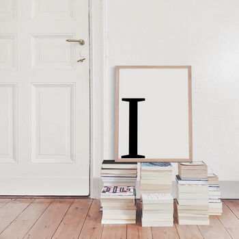 Personalised Bold Uppercase Initial Wall Print, 2 of 5