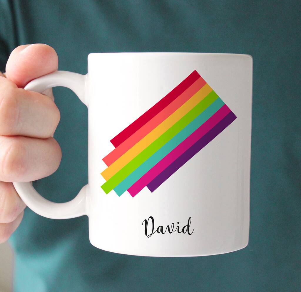 Personalised Name Rainbow Mug By Chips Sprinkles Notonthehighstreet Com