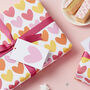 Pink Heart Wrapping Paper Set, thumbnail 2 of 6