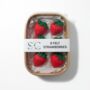 Punnet Of Six Handmade Felt Strawberries, thumbnail 2 of 9