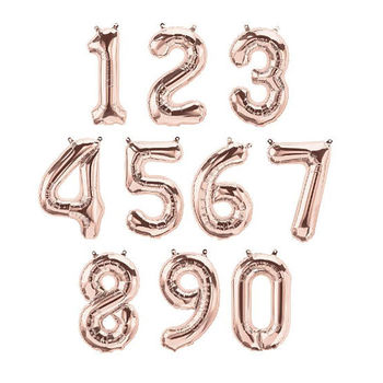 Rose Gold Foil Number Balloon, 2 of 3