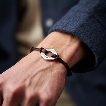 Personalised Men's New Baby Sterling Silver Bracelet, 2 of 4