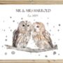 Personalised Owls On A Branch Print, thumbnail 1 of 5