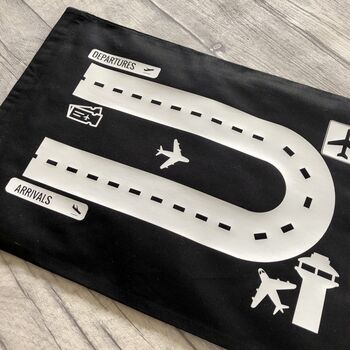 Personalised Plane Airport Travel Play Mat Bag, 4 of 5