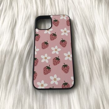 Strawberries And Flowers Phone Case, 3 of 4