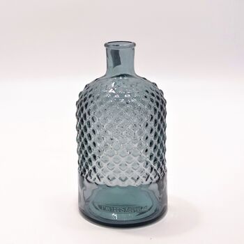 Recycled Glass Patterned Bottle Vase In Eight Colours, 5 of 9