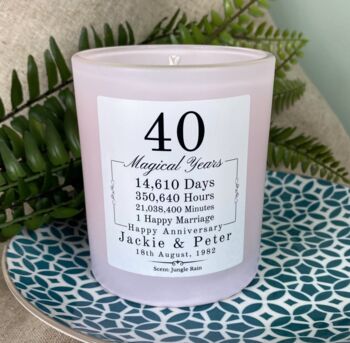 Personalised 40th Magical Years Anniversary Candle, 3 of 11