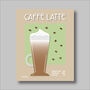 Cafe Latte Coffee Print Three Colour Options, thumbnail 6 of 6