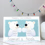 Personalised Polar Bear Twins Christmas Card, thumbnail 3 of 7