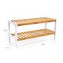 Two Tier Bamboo Shoe Rack, thumbnail 4 of 5